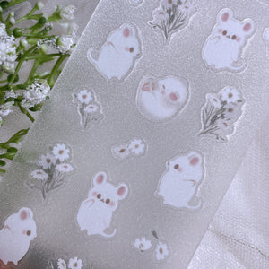 Mousie Daisies Sticker Sheet