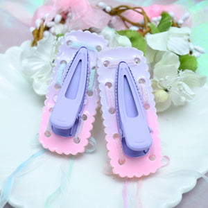 Bon Odori Hairclip Set (pink-purple/glowing)