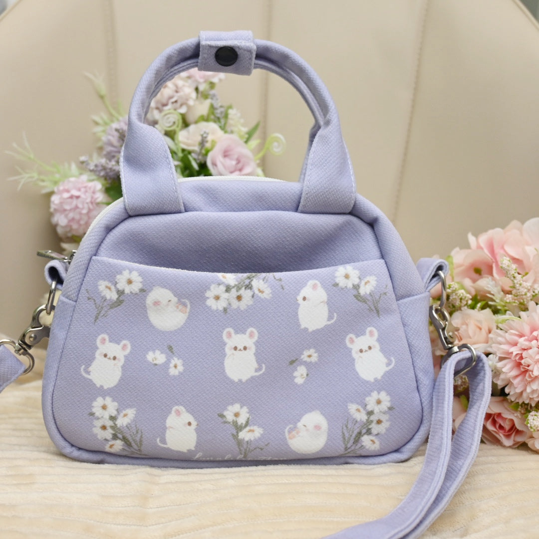 Mousie Daisies Petite Pocket Bag Lilac (Instock)