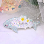Plumeria Shark Barrette (6cm clasp)