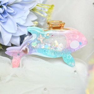 White Anemone Orca Hair Huggie (5.5cm claw) - Dancing Heart