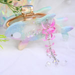 Pink Wisteria Orca Hair Huggie (5.5cm claw)