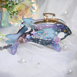 Wisteria Orca Hair Huggie (5.5cm claw) - Dancing Heart