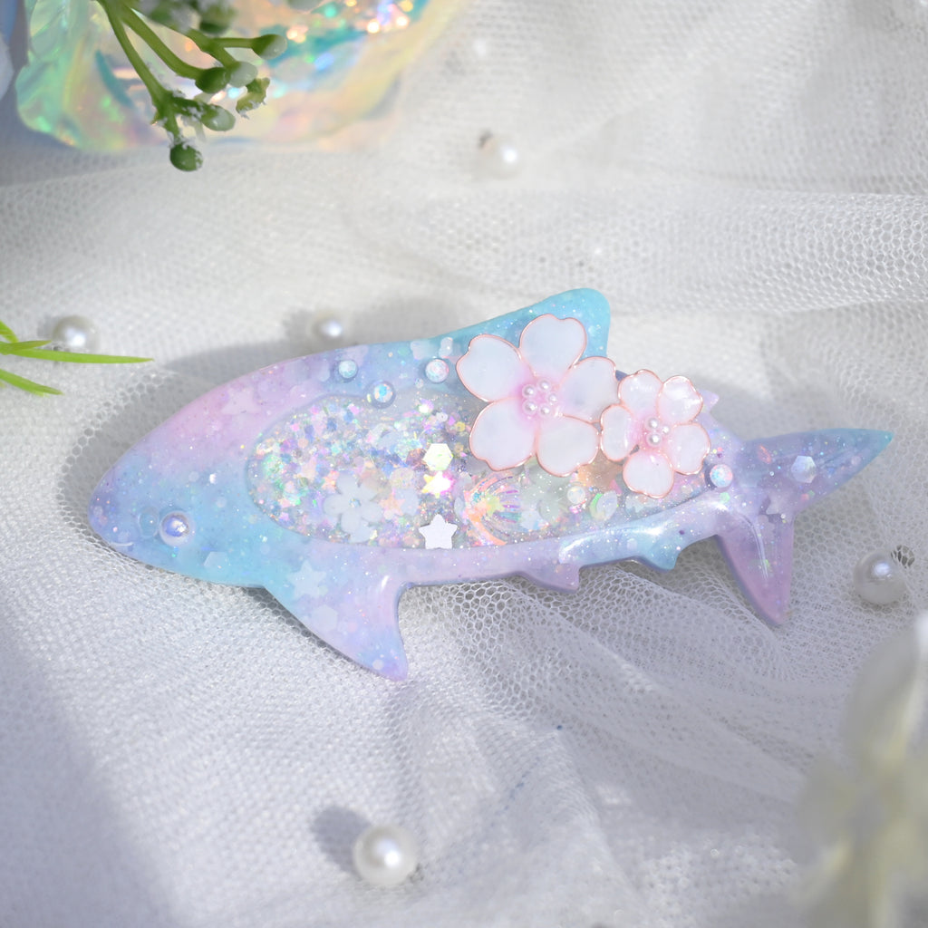 Dreamy Sakura Shark Barrette (6cm clasp)