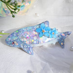 Forget Me Not Shark Barrette (6cm clasp)