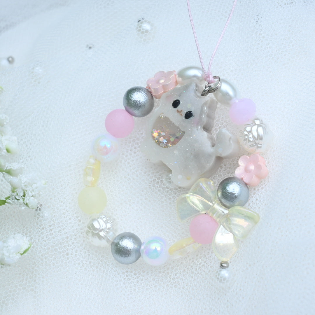 Tiny Pommie Beaded Phone Strap