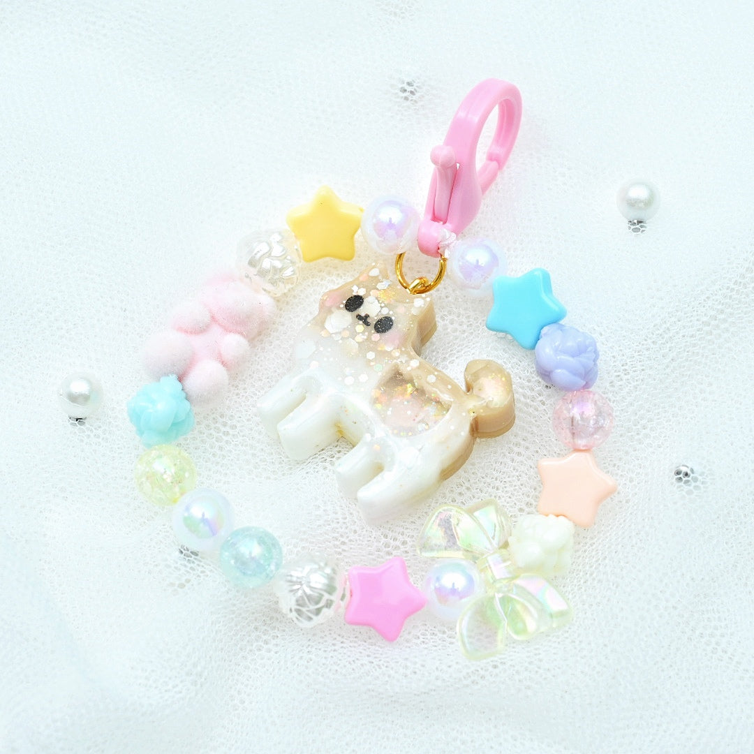 Mame Shiba Beaded Charm