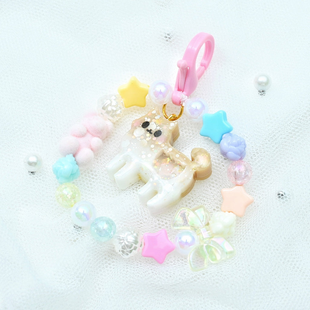 Mame Shiba Beaded Charm