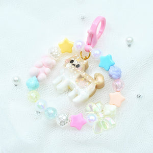Mame Shiba Beaded Charm