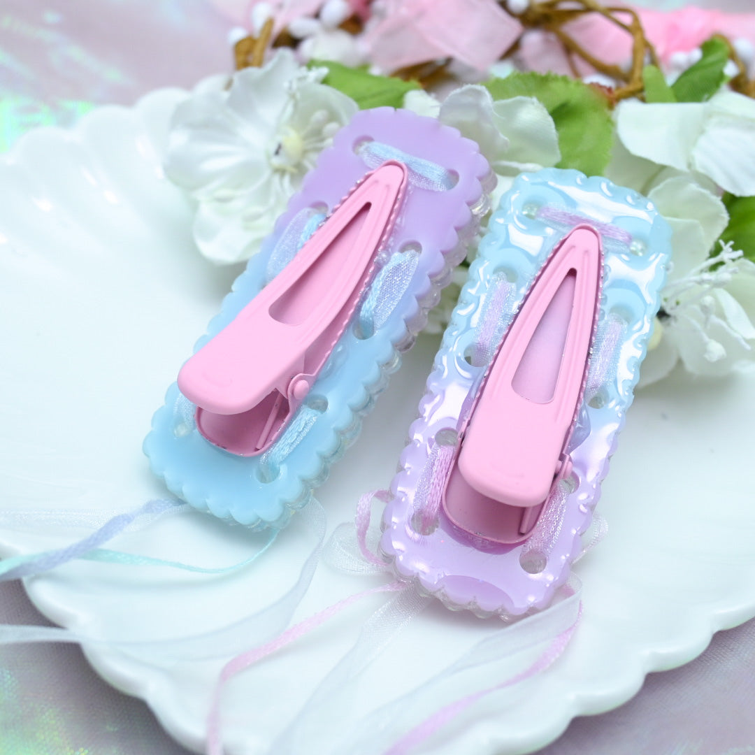 Bon Odori Hairclip Set (Blue-Purple/Non-glowing)