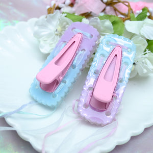Bon Odori Hairclip Set (Blue-Purple/Non-glowing)