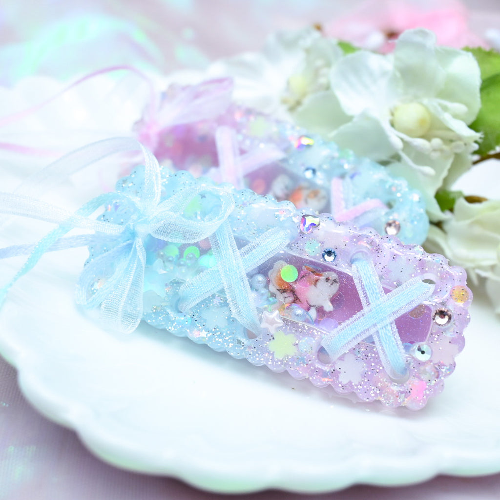Bon Odori Hairclip Set (Blue-Purple/Non-glowing)