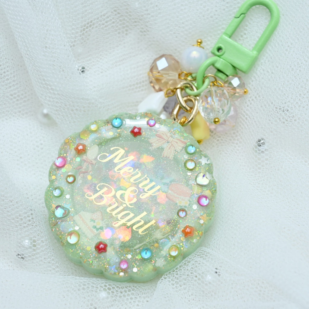 Merry & Bright Circle Wreath Charm