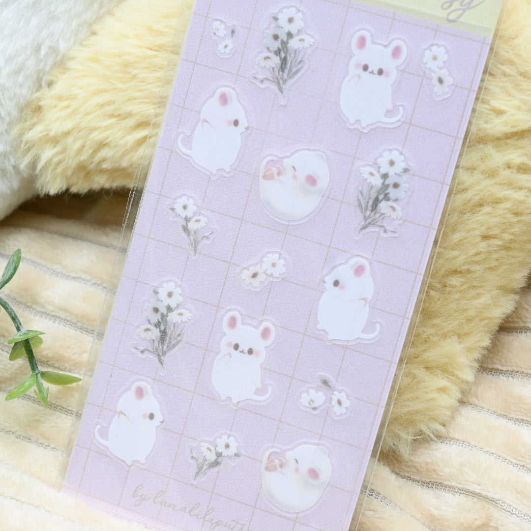 Mousie Daisies Sticker Sheet