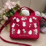 Mousie Daisies Sling Bag Lucky Red (Instock)