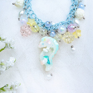 Tiny Haku Blue chain bracelet