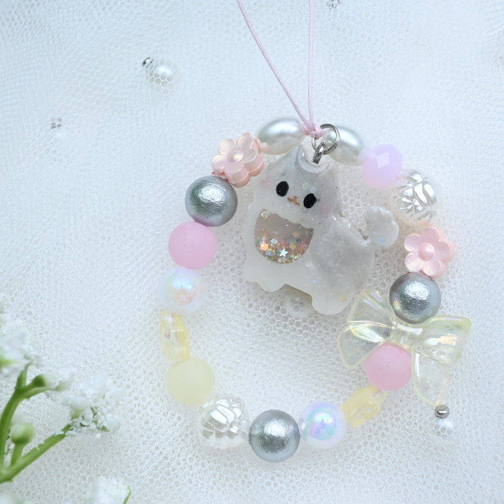 Tiny Pommie Beaded Phone Strap