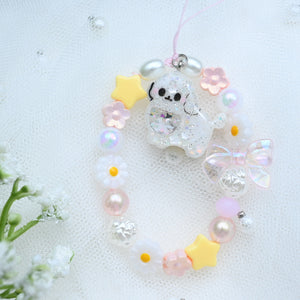 Tiny Poodle Beaded Phone Strap