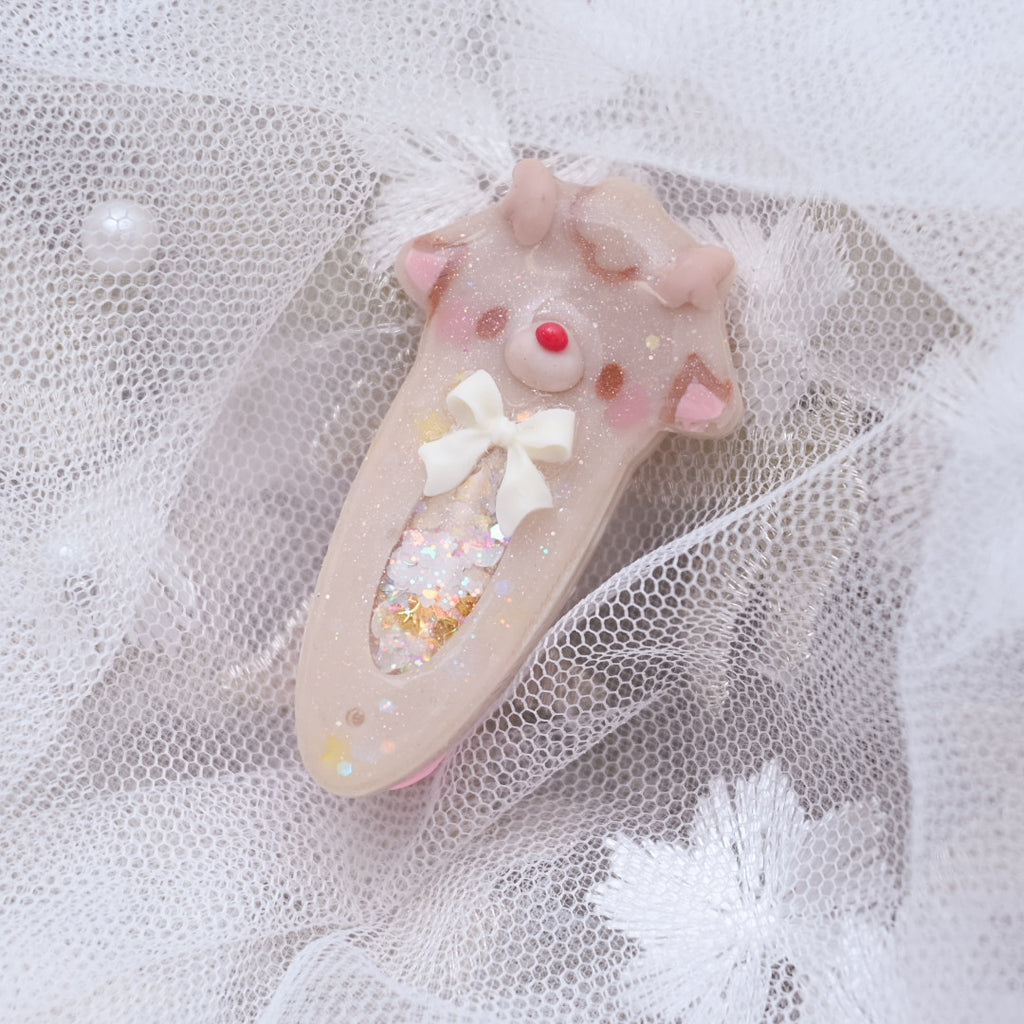 Tealightful the Reindeer Hairclip