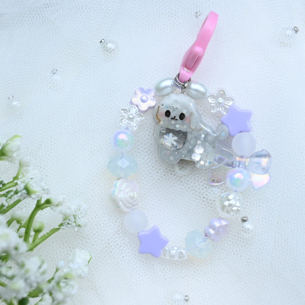 Tiny Poodle Beaded Charm