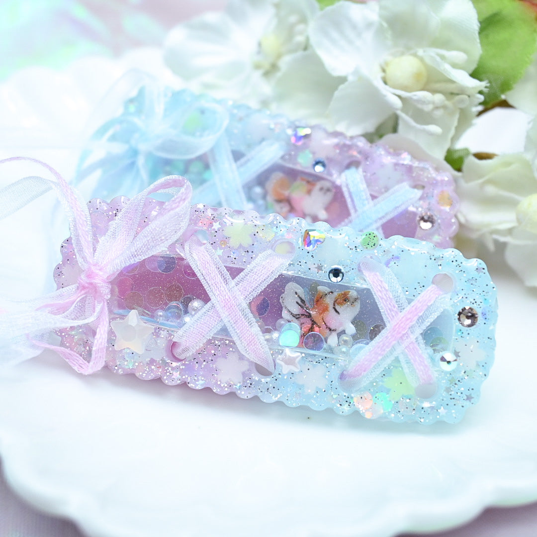 Bon Odori Hairclip Set (Blue-Purple/Non-glowing)