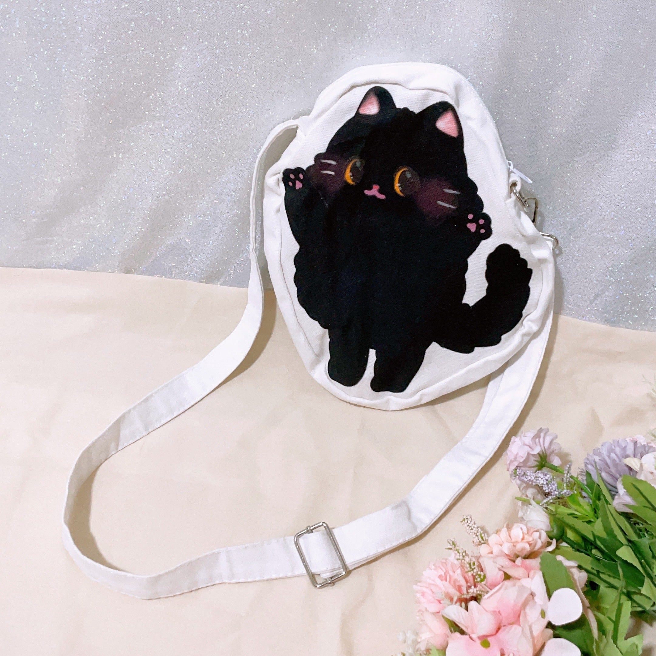 Black Cat Canvas Bag