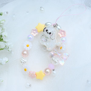 Tiny Poodle Beaded Phone Strap