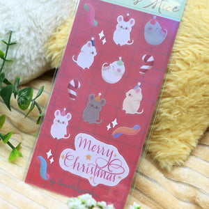 Christmas Mice Sticker Sheet