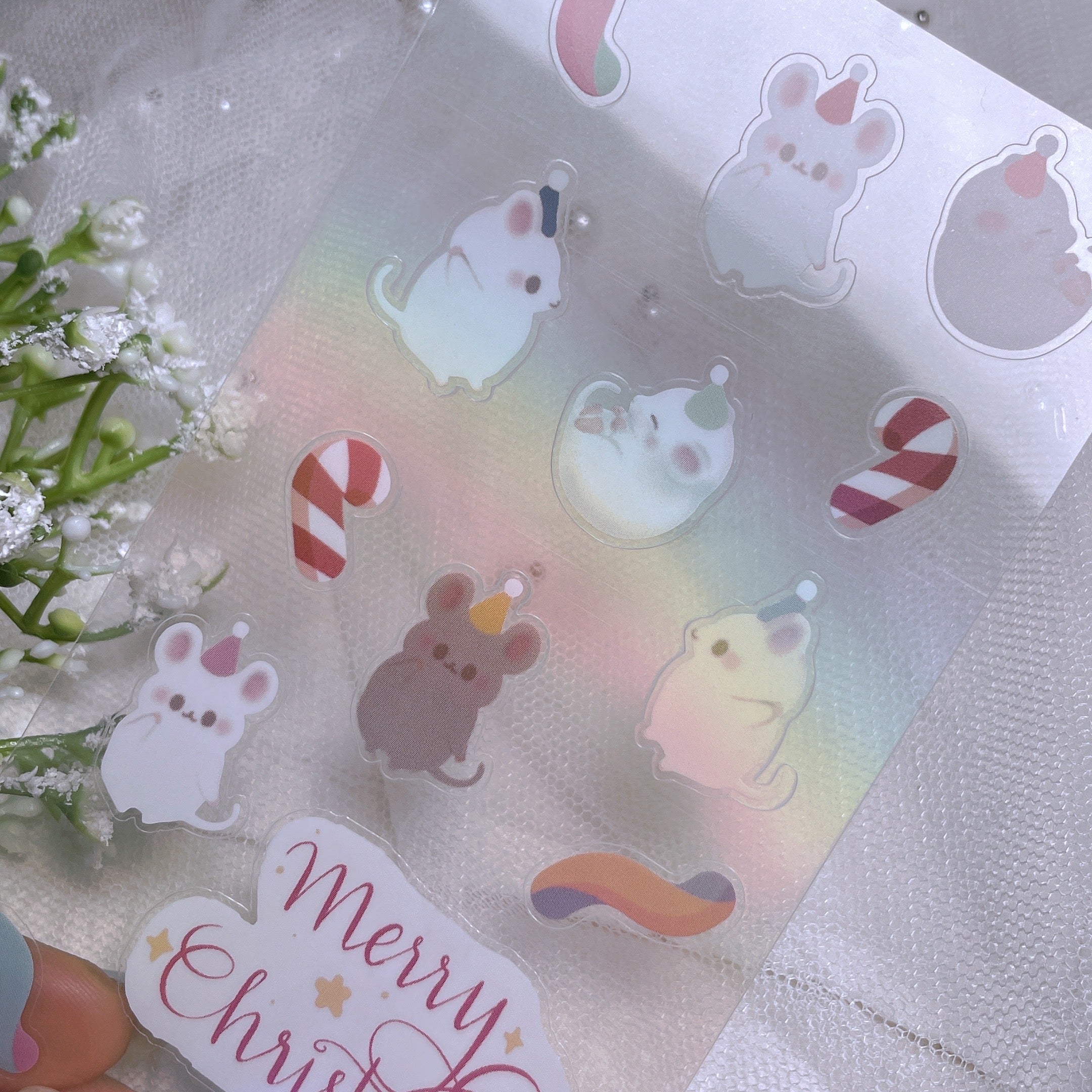 Christmas Mice Sticker Sheet