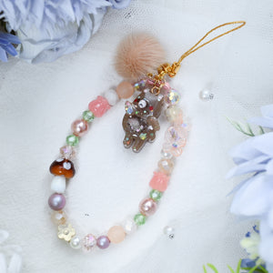 Rosy Bear Beaded Charm