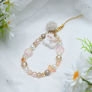 Golden Hour Bunny Beaded Charm