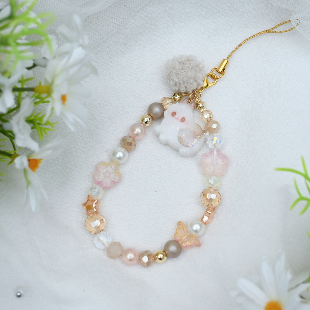 Golden Hour Bunny Beaded Charm