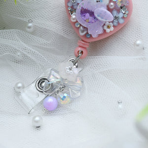 Lulla Lilac Birb Heart Badge Reel