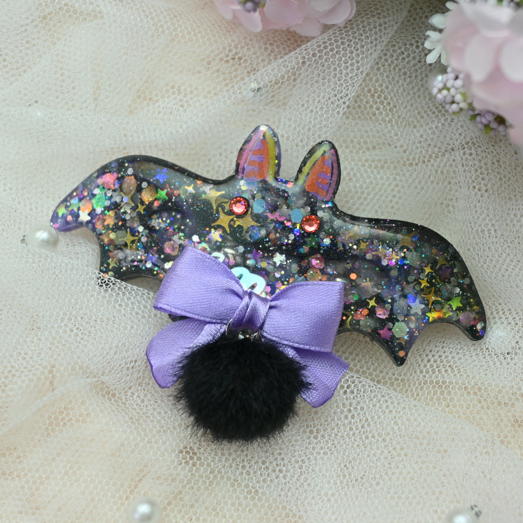7cm Bat Barrette - Shadow