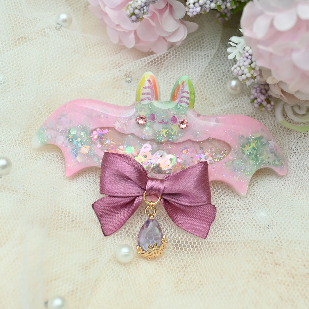 7cm Bat Barrette - Spoopy