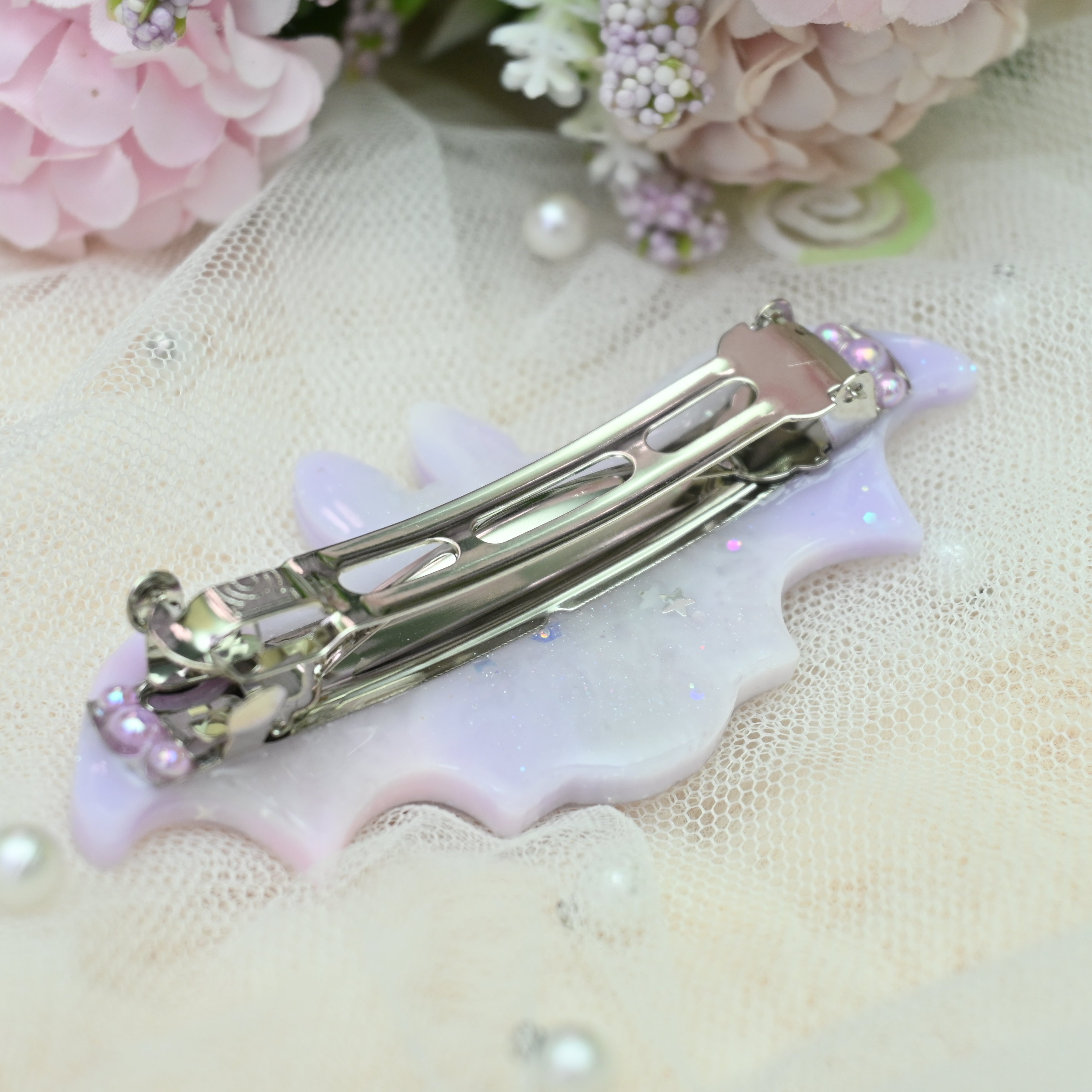 7cm Bat Barrette - Gossamer