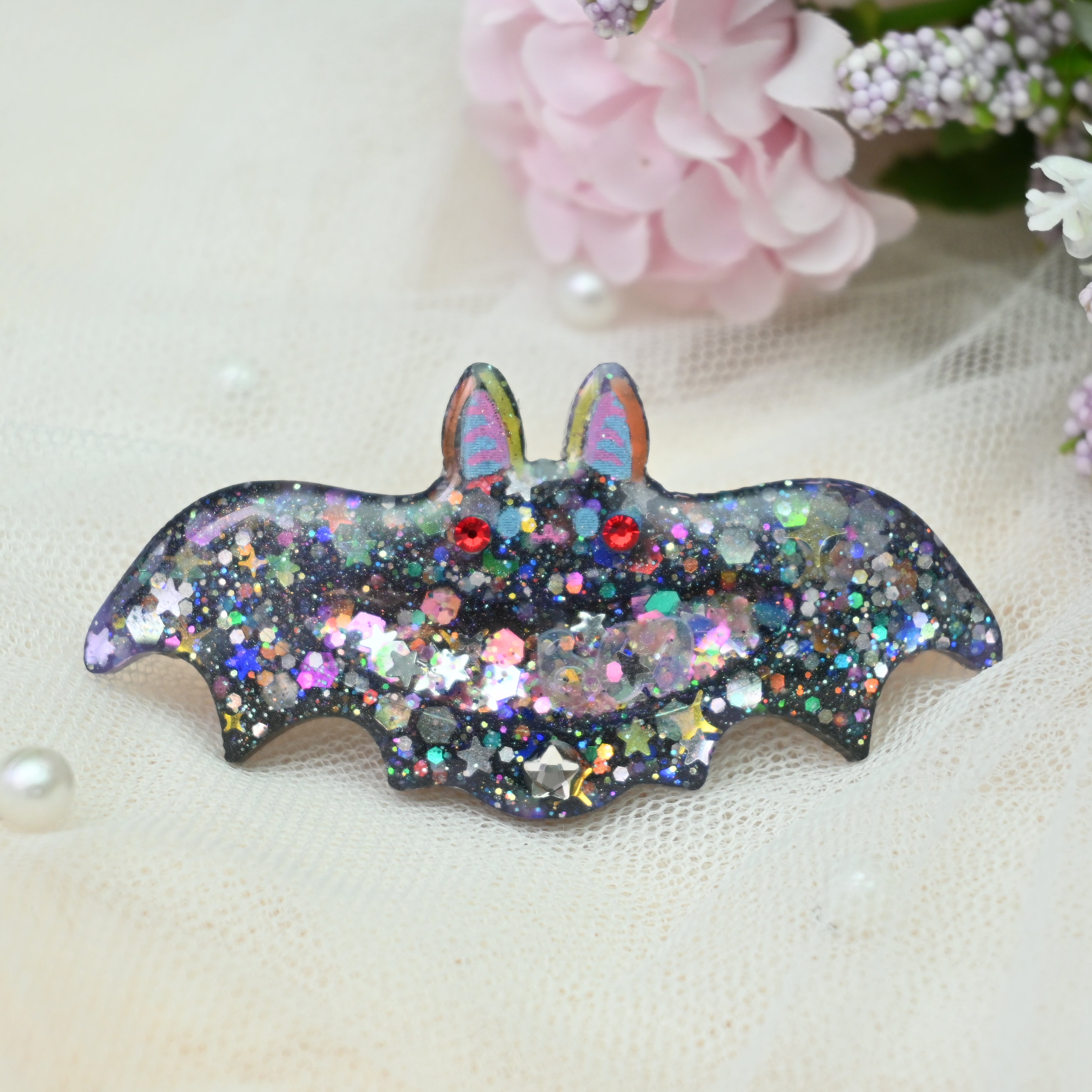 6cm Bat Barrette - Dazzle