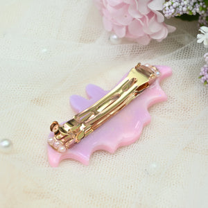 6cm Bat Barrette - Blush
