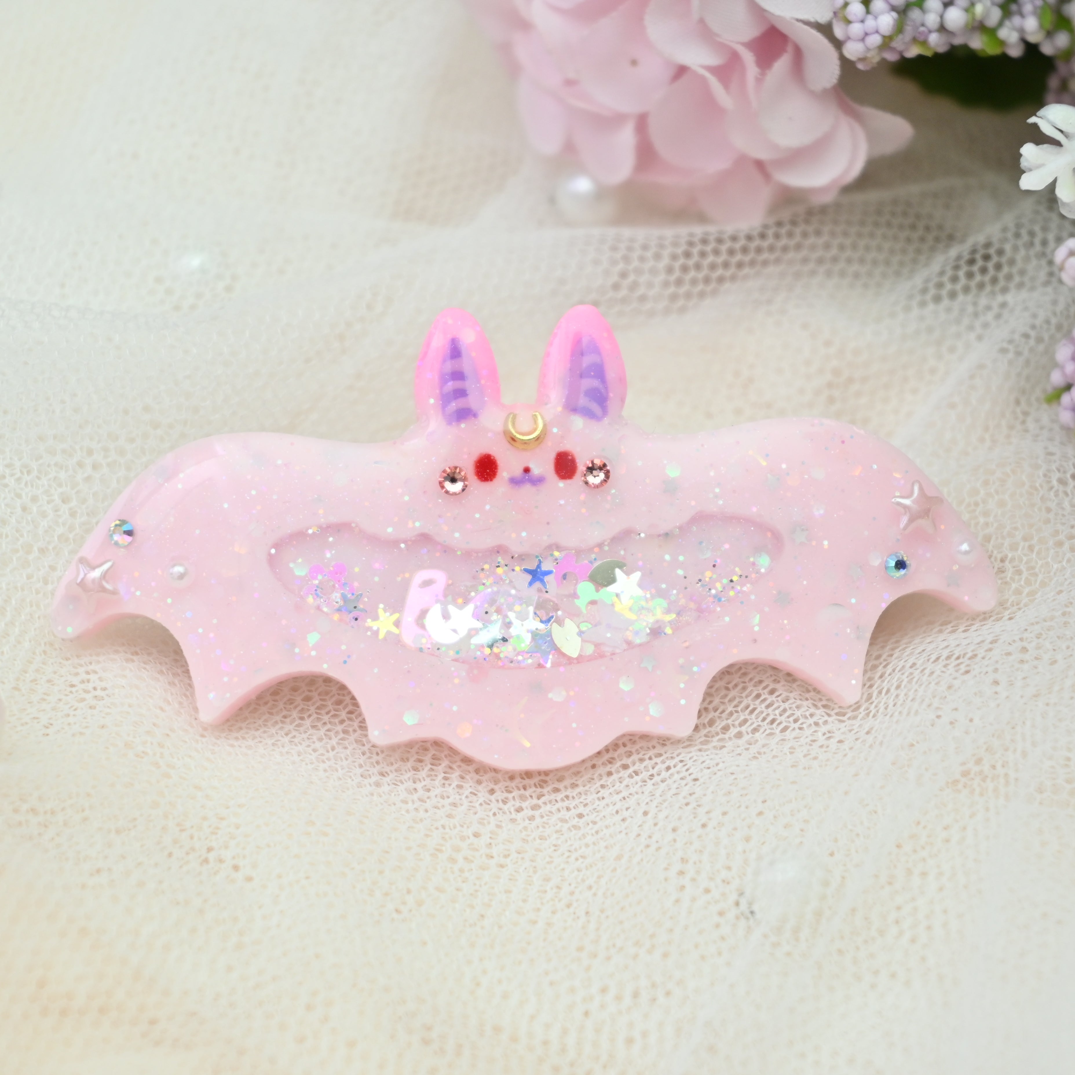 6cm Bat Barrette - Taffy