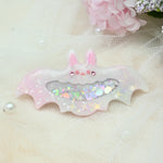 6cm Bat Barrette - Quartz