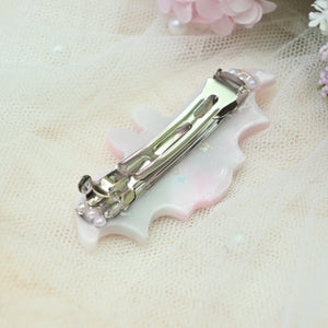 6cm Bat Barrette - Quartz