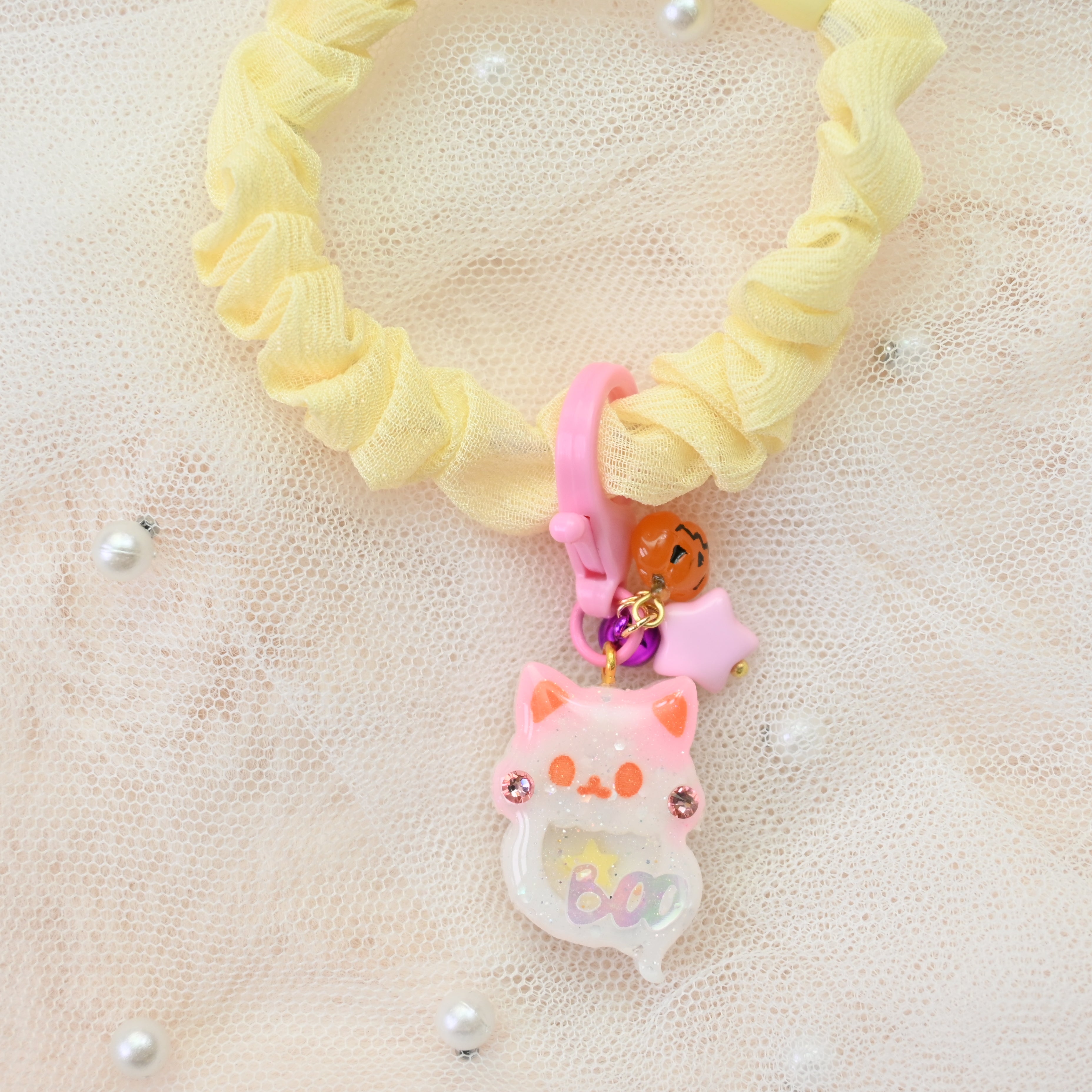 Ghostie Kitty Hairtie - Peaches