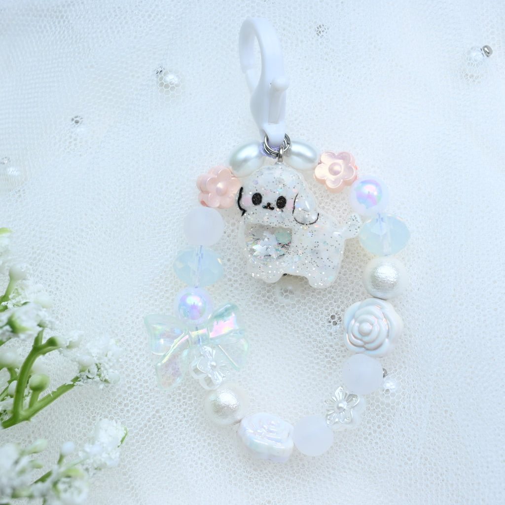 Tiny Poodle Beaded Charm