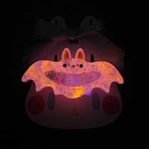 6cm Bat Barrette - Raspberry