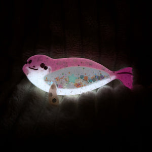 Seal Barrette (6cm clasp) Coffee