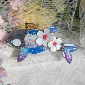Yozakura Orca Hair Huggie (5.5cm claw) - Purple tips