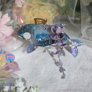 Wisteria Orca Hair Huggie (5.5cm claw) - Dancing Heart