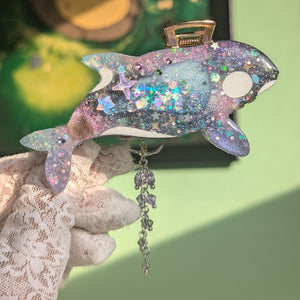 Wisteria Orca Hair Huggie (5.5cm claw) - Dancing Heart