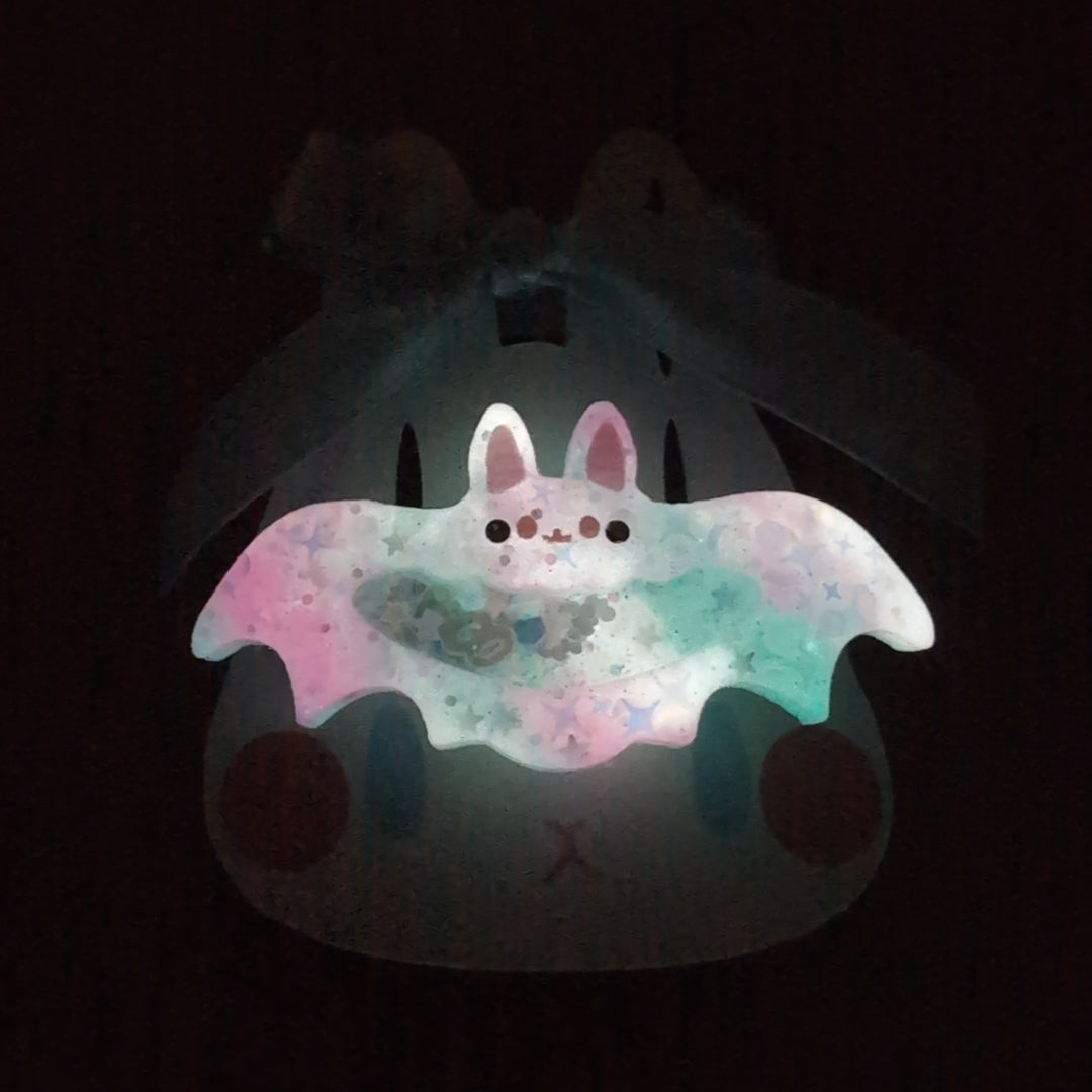 6cm Bat Barrette - Quartz