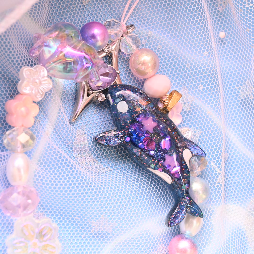 Purple Mist Orca Phone Charm